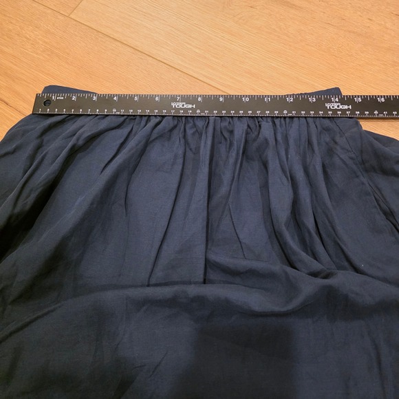 Darling Maxi Skirt Womens M Navy Blue Tencel Linen Tiered Coastal Modest Boho - Picture 8 of 11